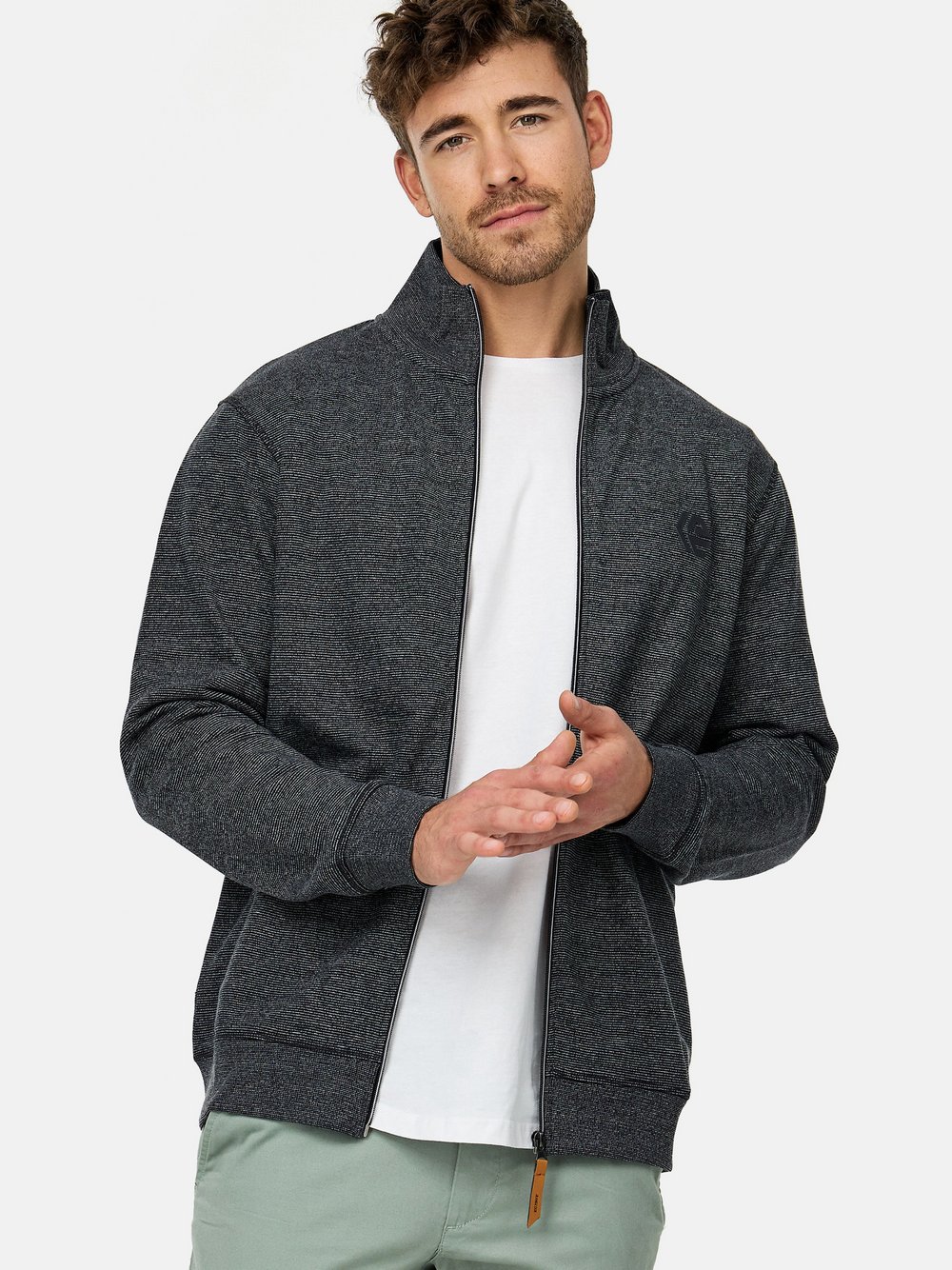 Indicode Sweatjacke Herren Baumwolle schwarz, XXL