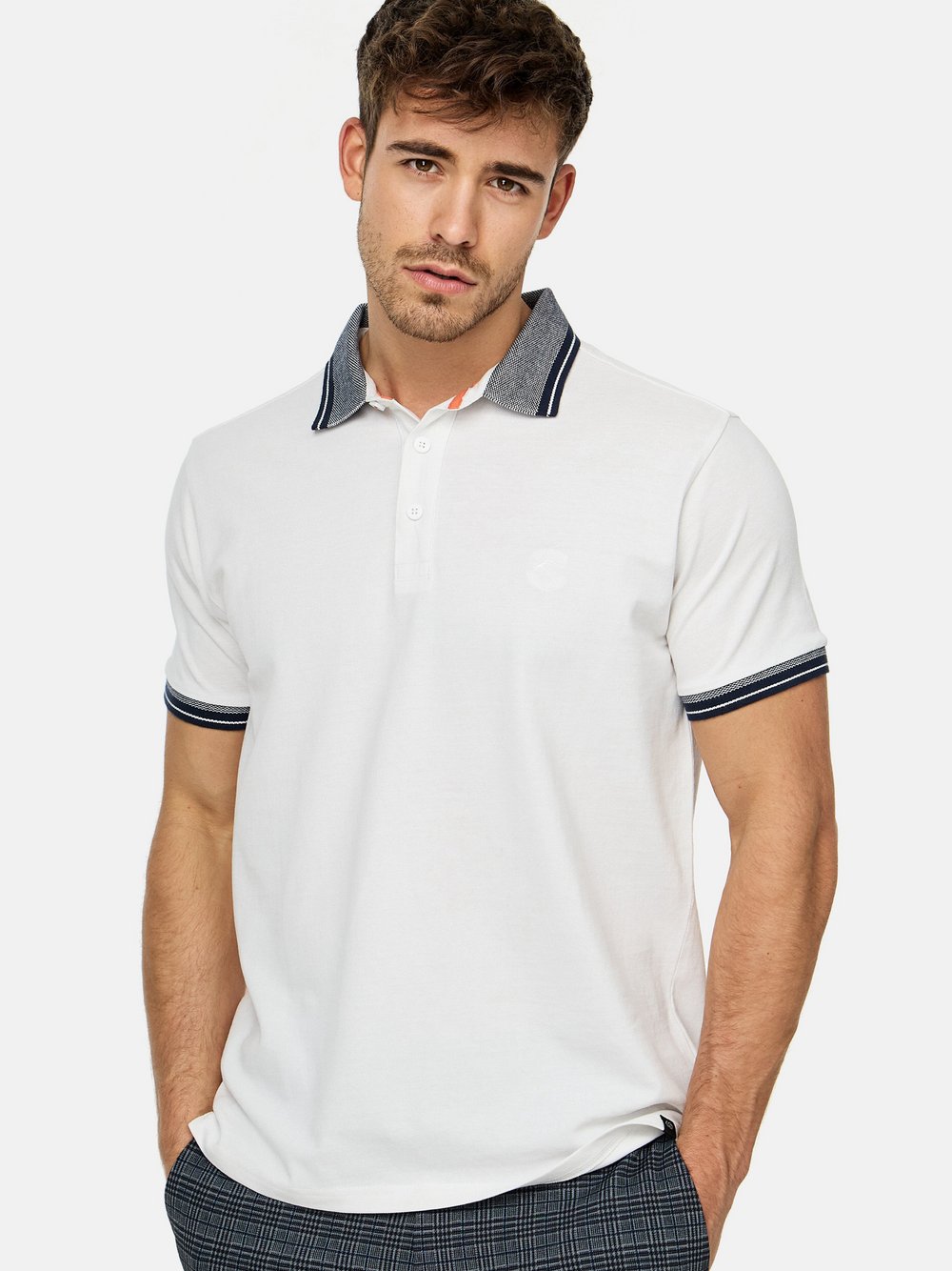 Indicode Poloshirt Herren Baumwolle weiß, XL