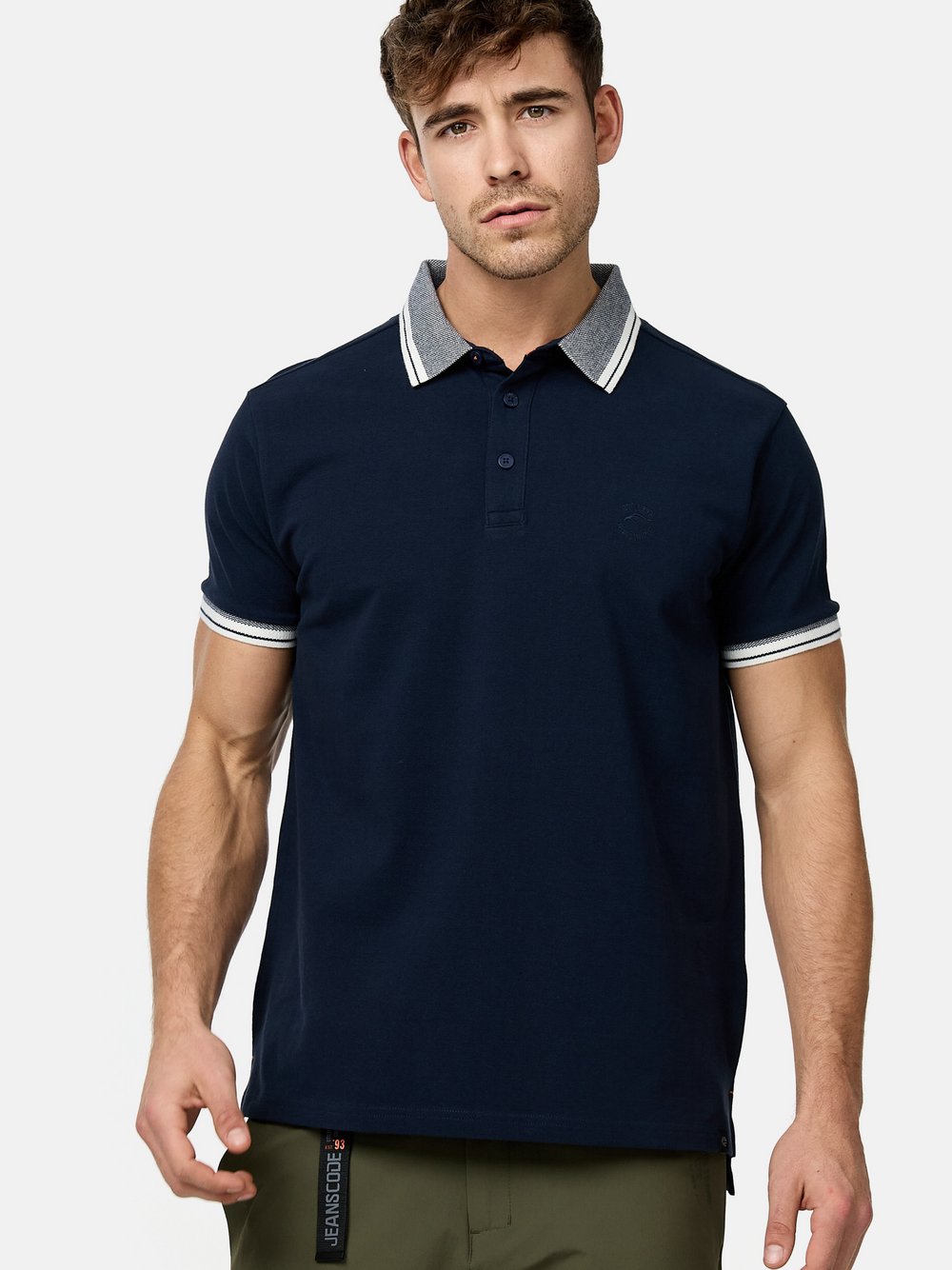 Indicode Poloshirt Herren Baumwolle blau, XL