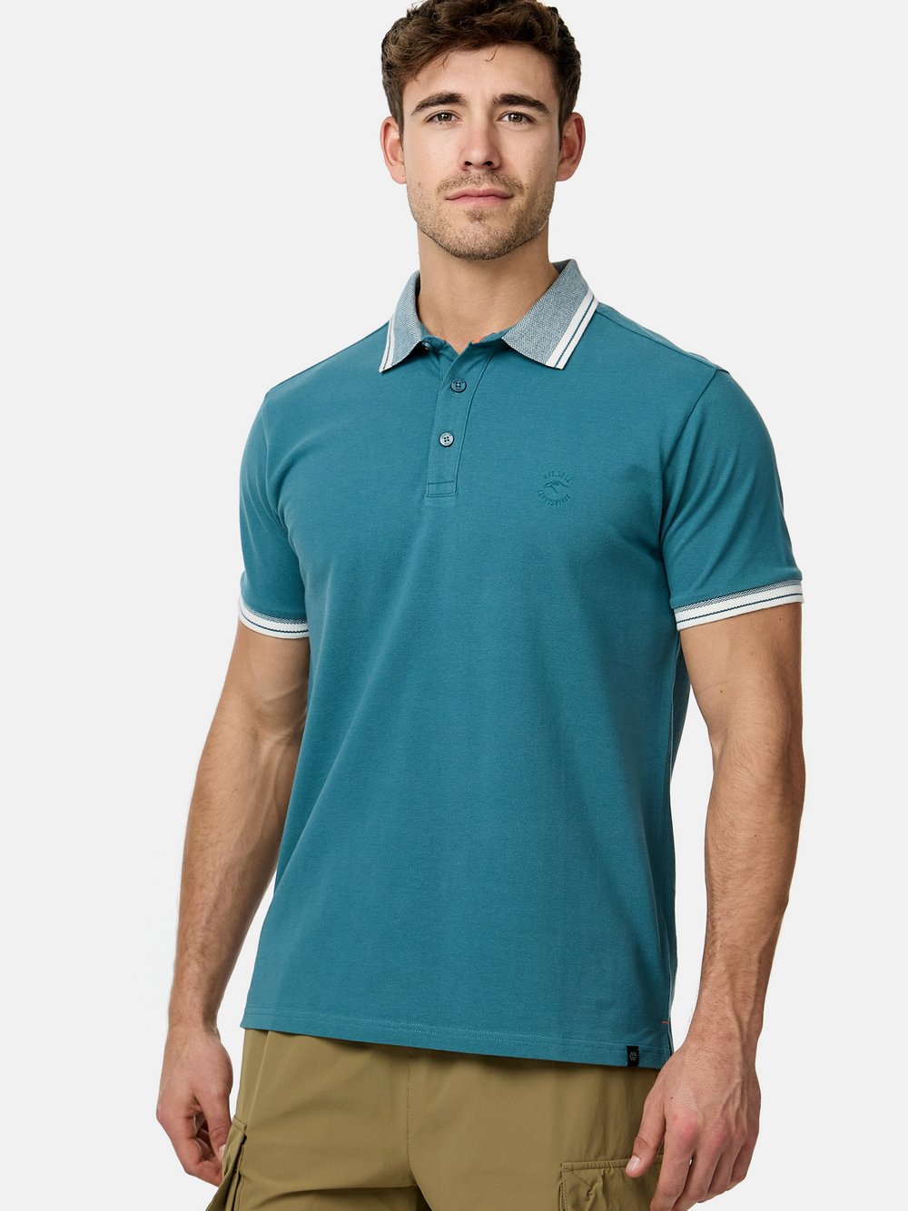 Indicode Poloshirt Herren Baumwolle blau, XXL