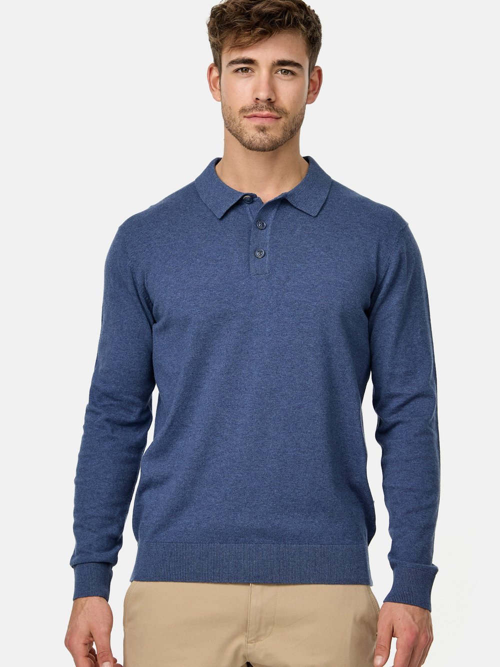 Indicode Strickpullover Herren Jersey blau, S