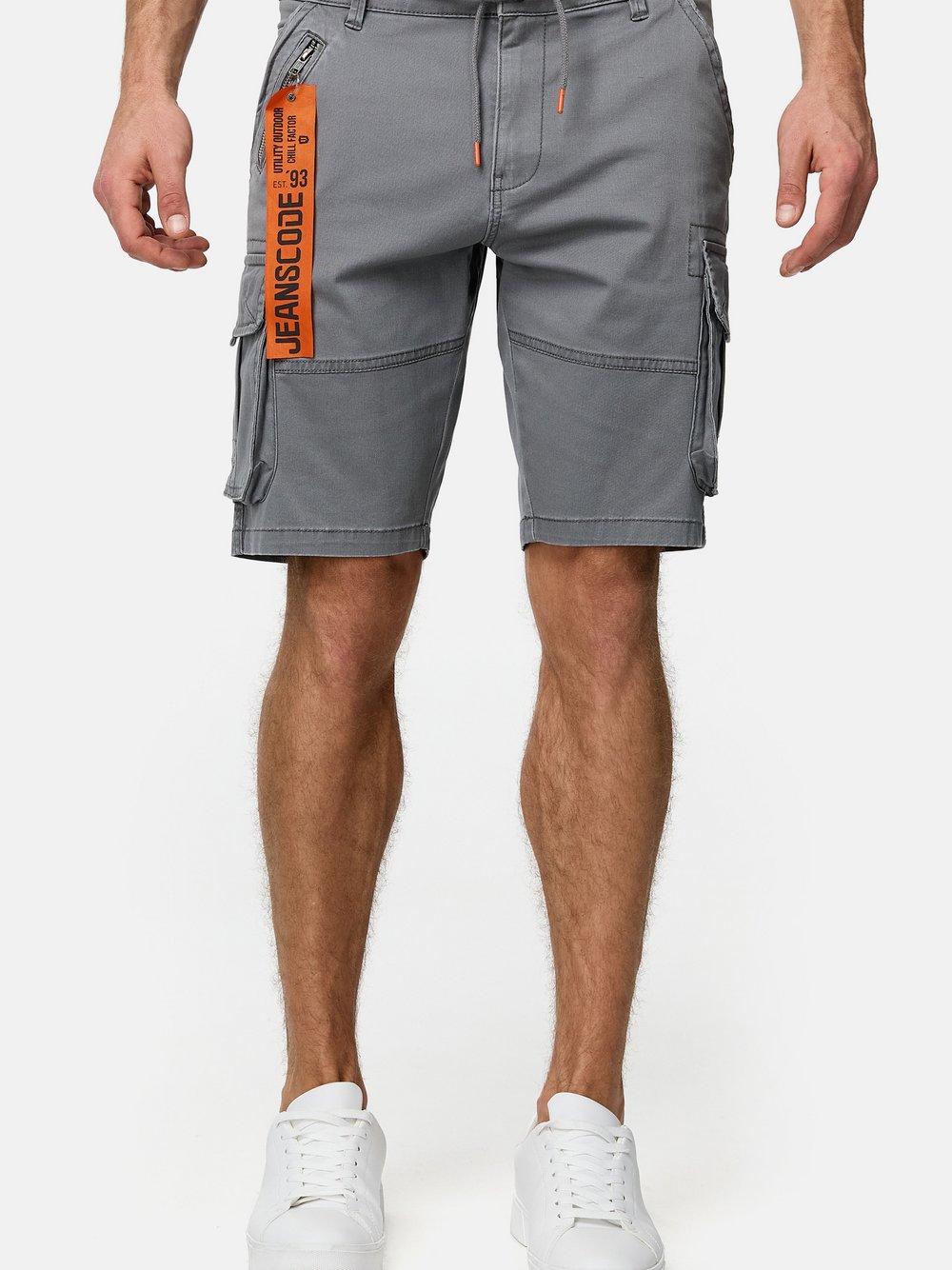 Indicode Shorts Cargo Herren Baumwolle grau, XXL