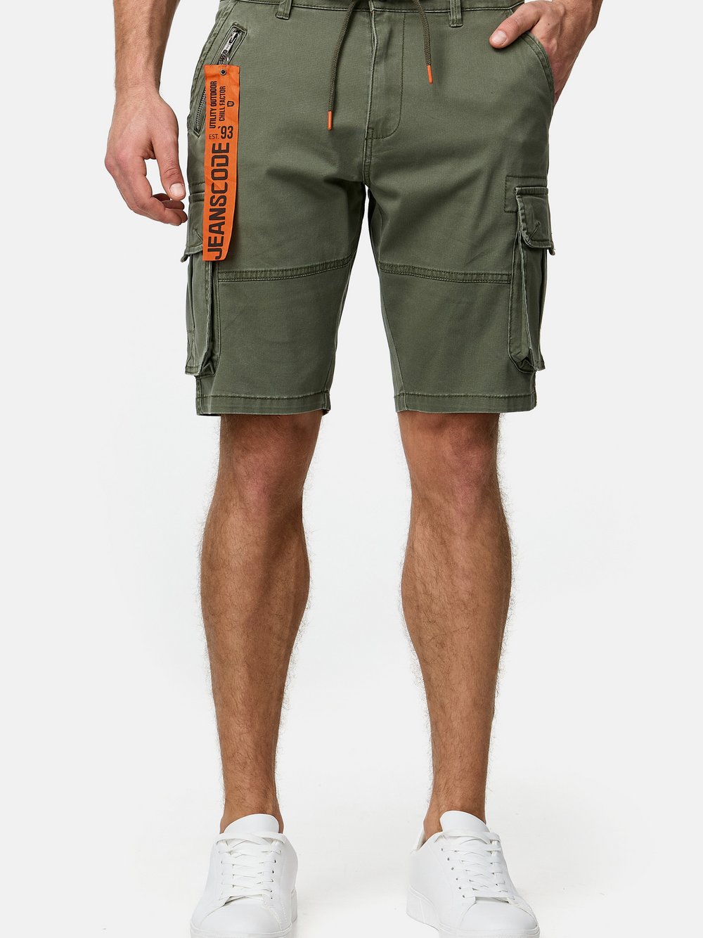 Indicode Shorts Cargo Herren Baumwolle grün, XXL