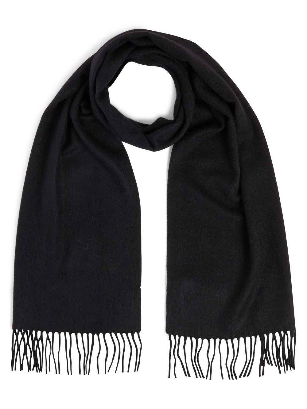 Finshley & Harding Pure Cashmere Schal Herren schwarz, ONE SIZE