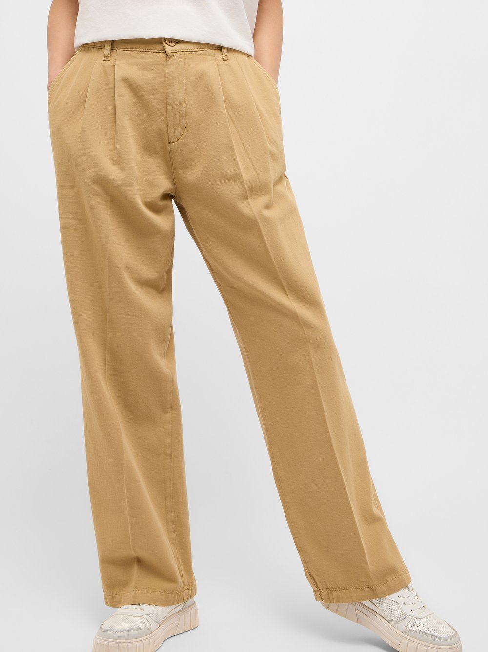 Mustang Chino Hose Damen Baumwolle gelb, 35-32