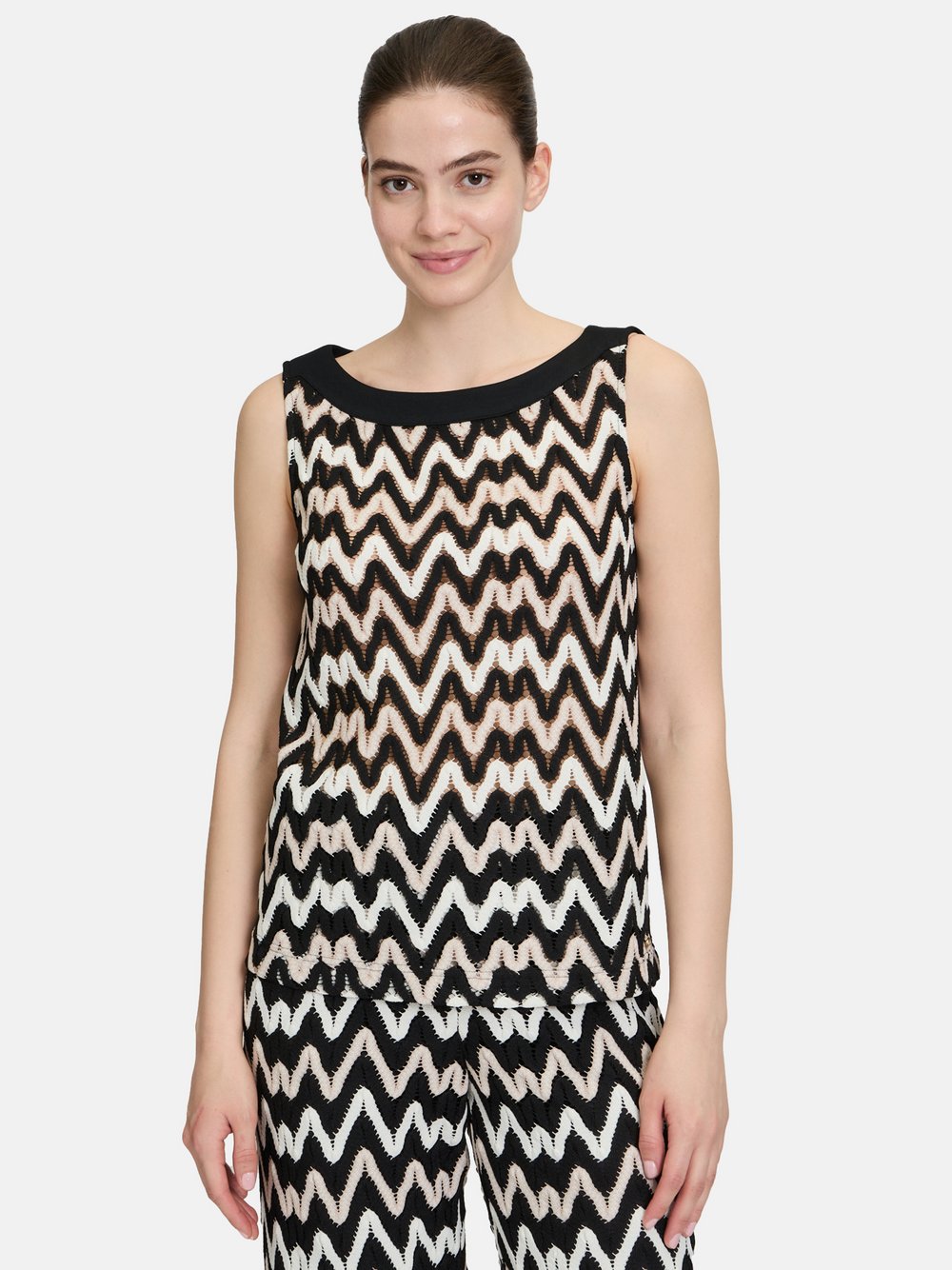 Thumbnail - Betty & Co Strukturshirt Damen braun gemustert, XL