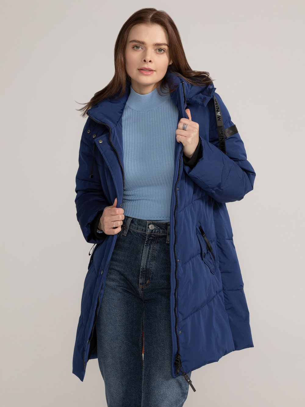 MANISA Fashion Funktionsmantel Damen blau, 36