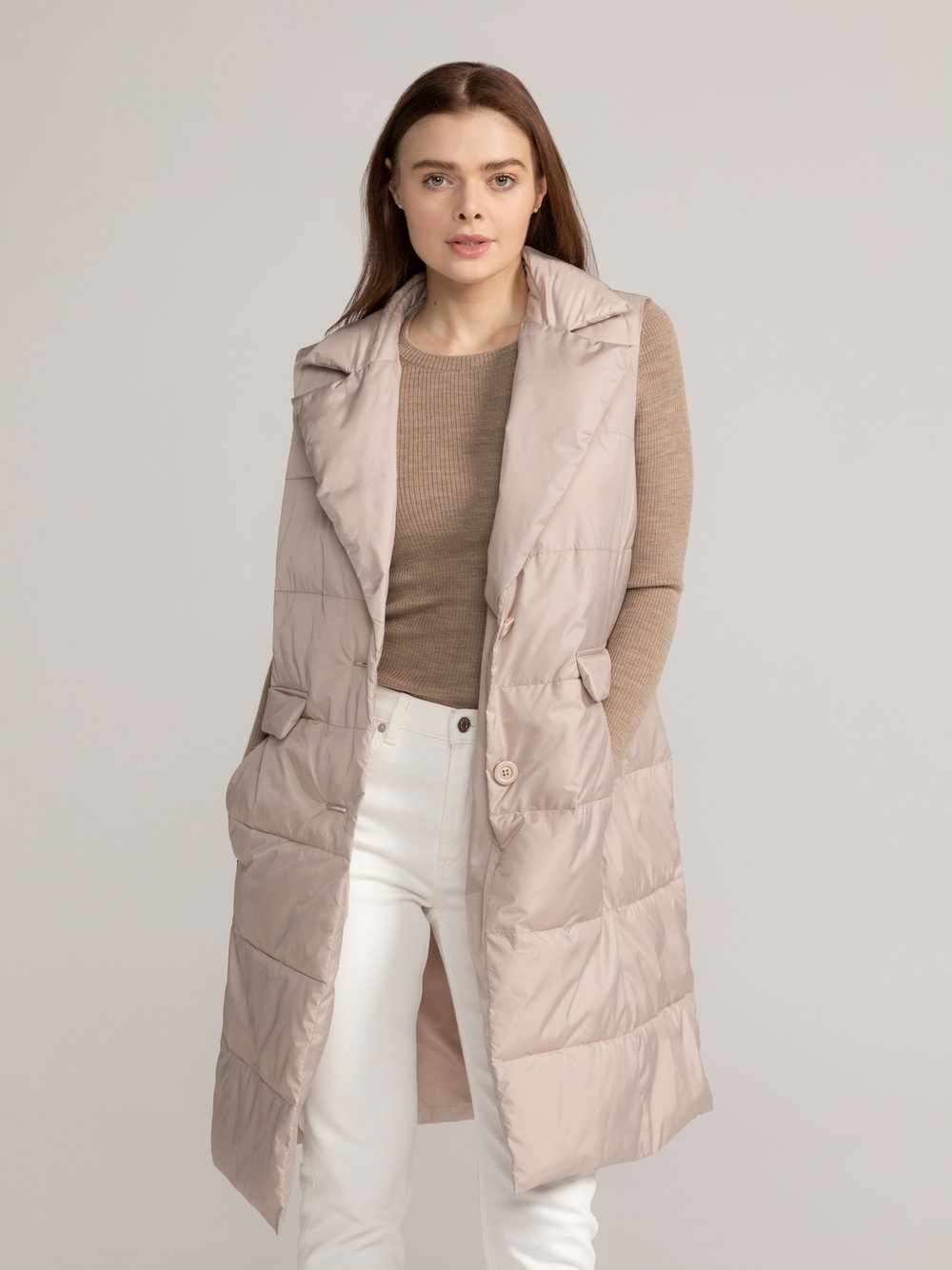 MANISA Fashion Steppweste Damen beige, 38