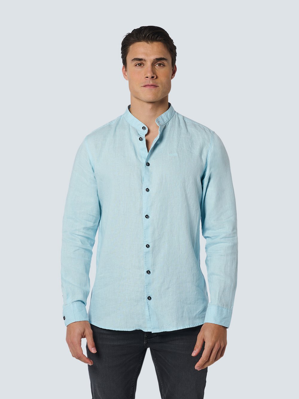 No Excess Leinenhemd Herren Regular Fit blau, XXL