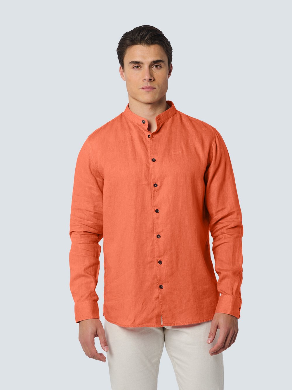 No Excess Leinenhemd Herren Regular Fit orange, XL