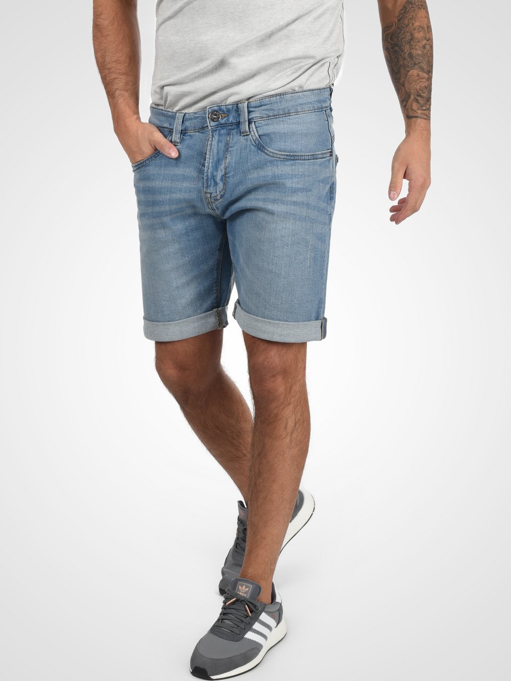 Thumbnail - Indicode Jeansshorts Herren Baumwolle blau, XXL