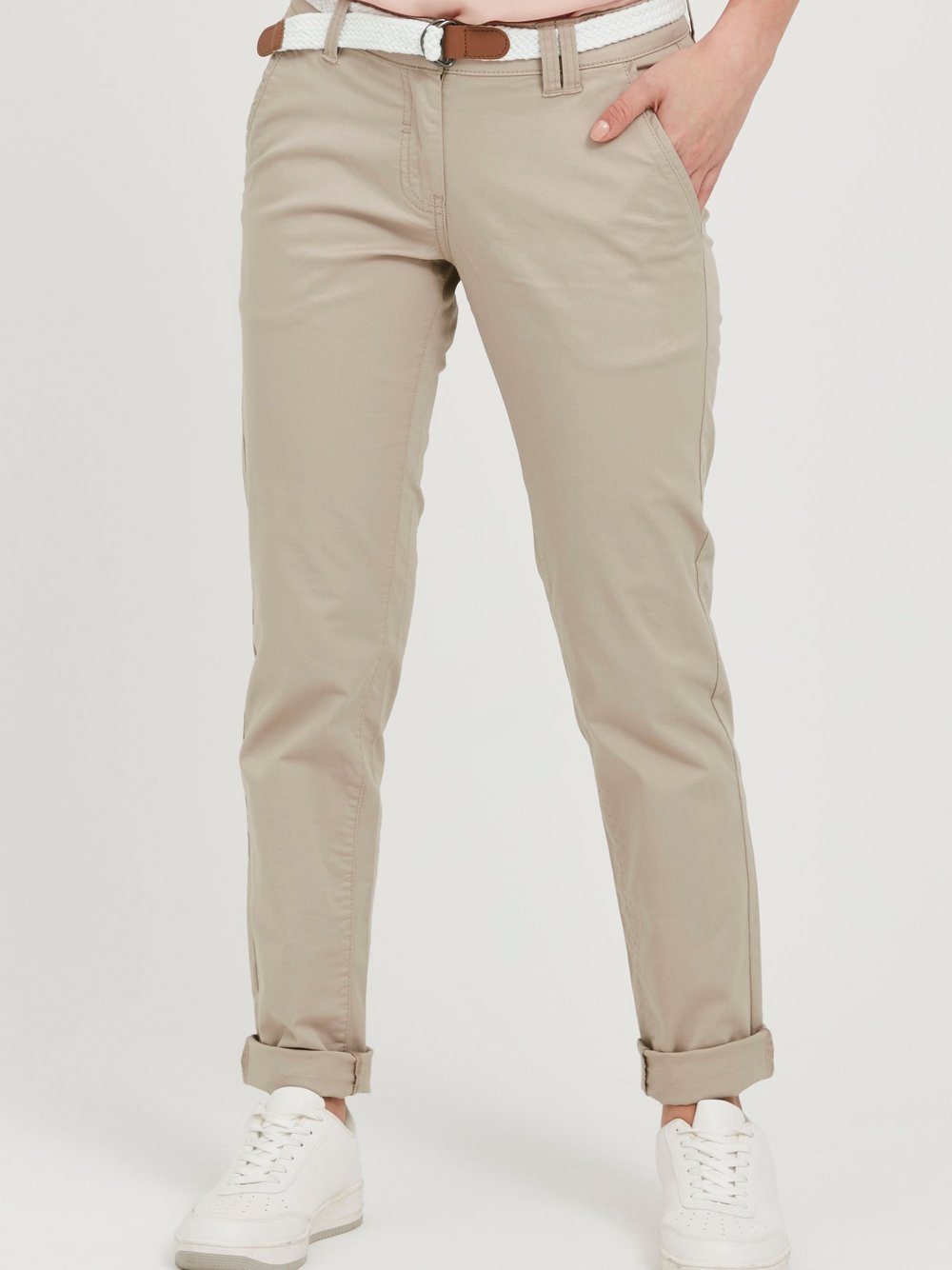 OXMO Chinohose Damen Baumwolle beige, 38