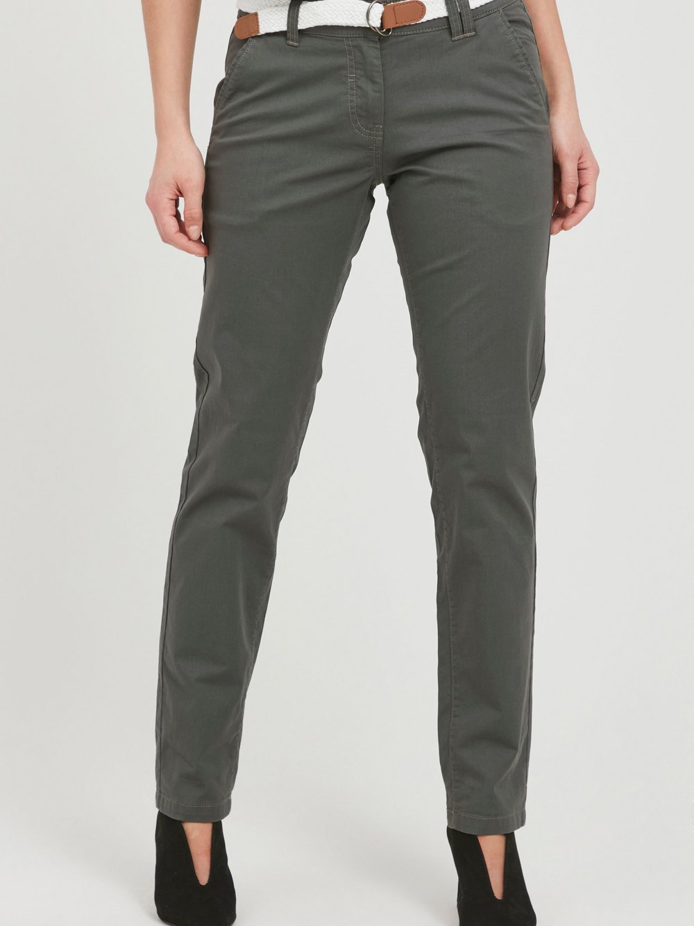 OXMO Chinohose Damen Baumwolle grau, 36