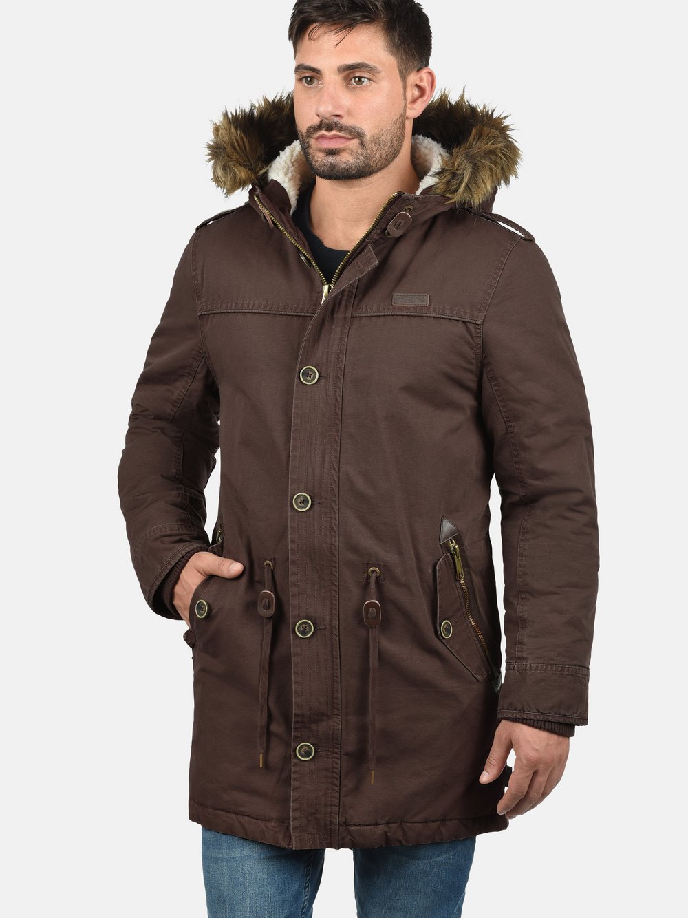 Indicode Parka Herren Baumwolle braun, XL