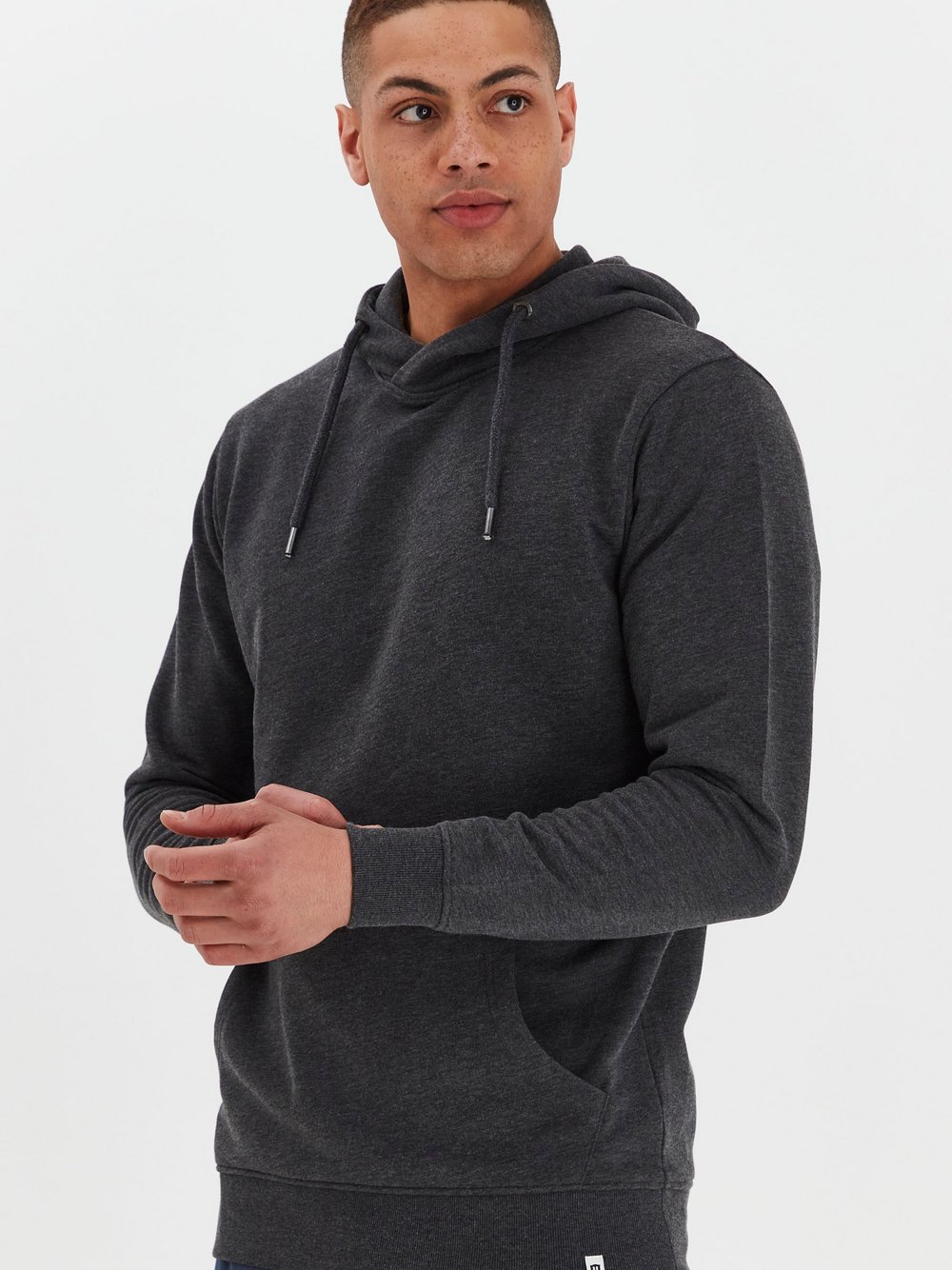 Indicode Hoodie Herren Baumwolle grau, L