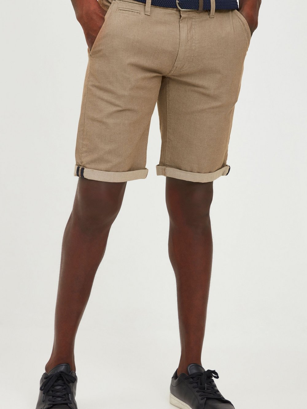 Indicode Chinoshorts Herren Baumwolle beige, XXL