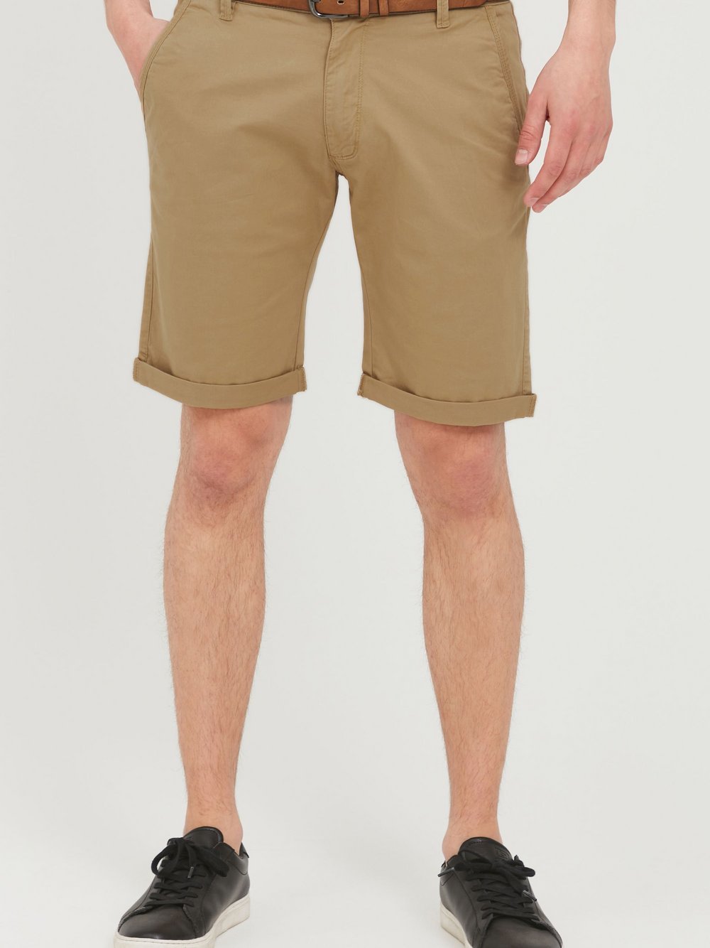 Indicode Chinoshorts Herren Baumwolle beige gemustert, S