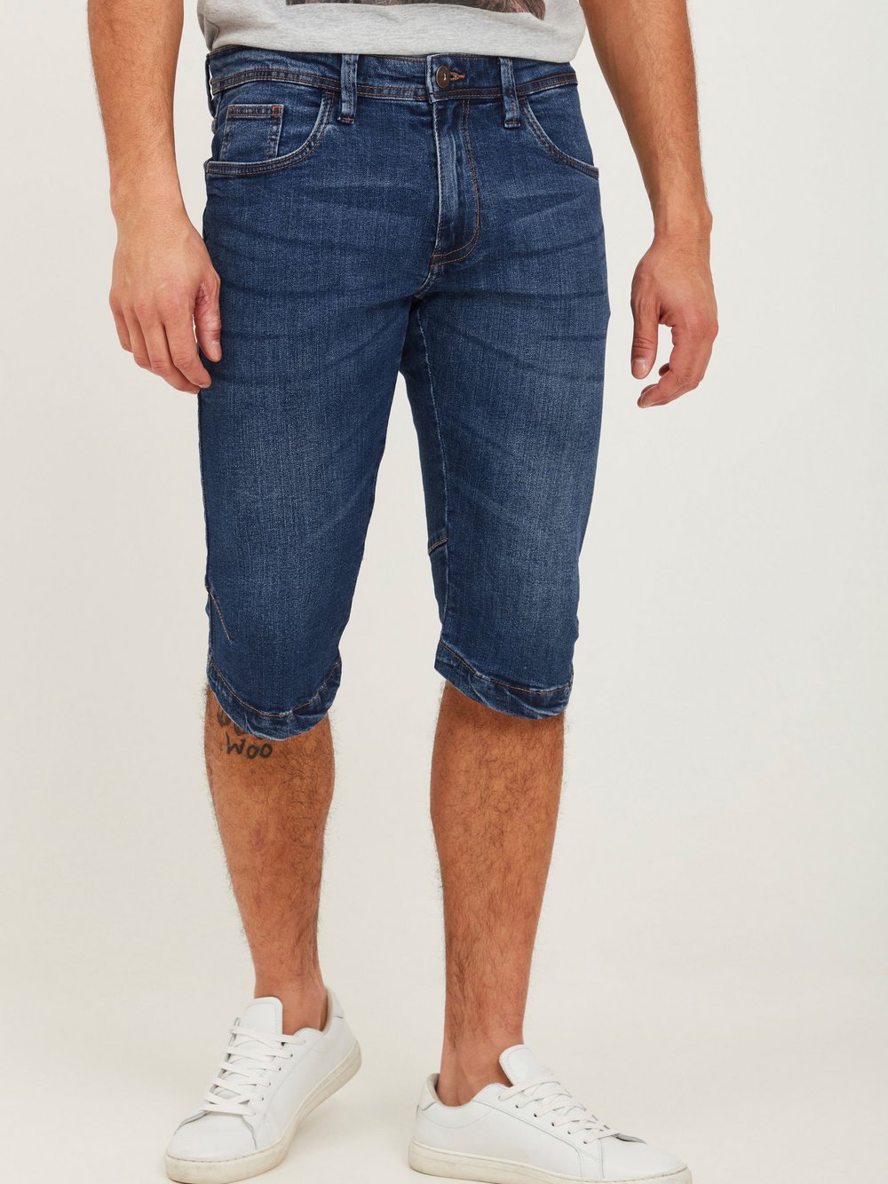 Indicode Jeansshorts Herren Baumwolle blau, S