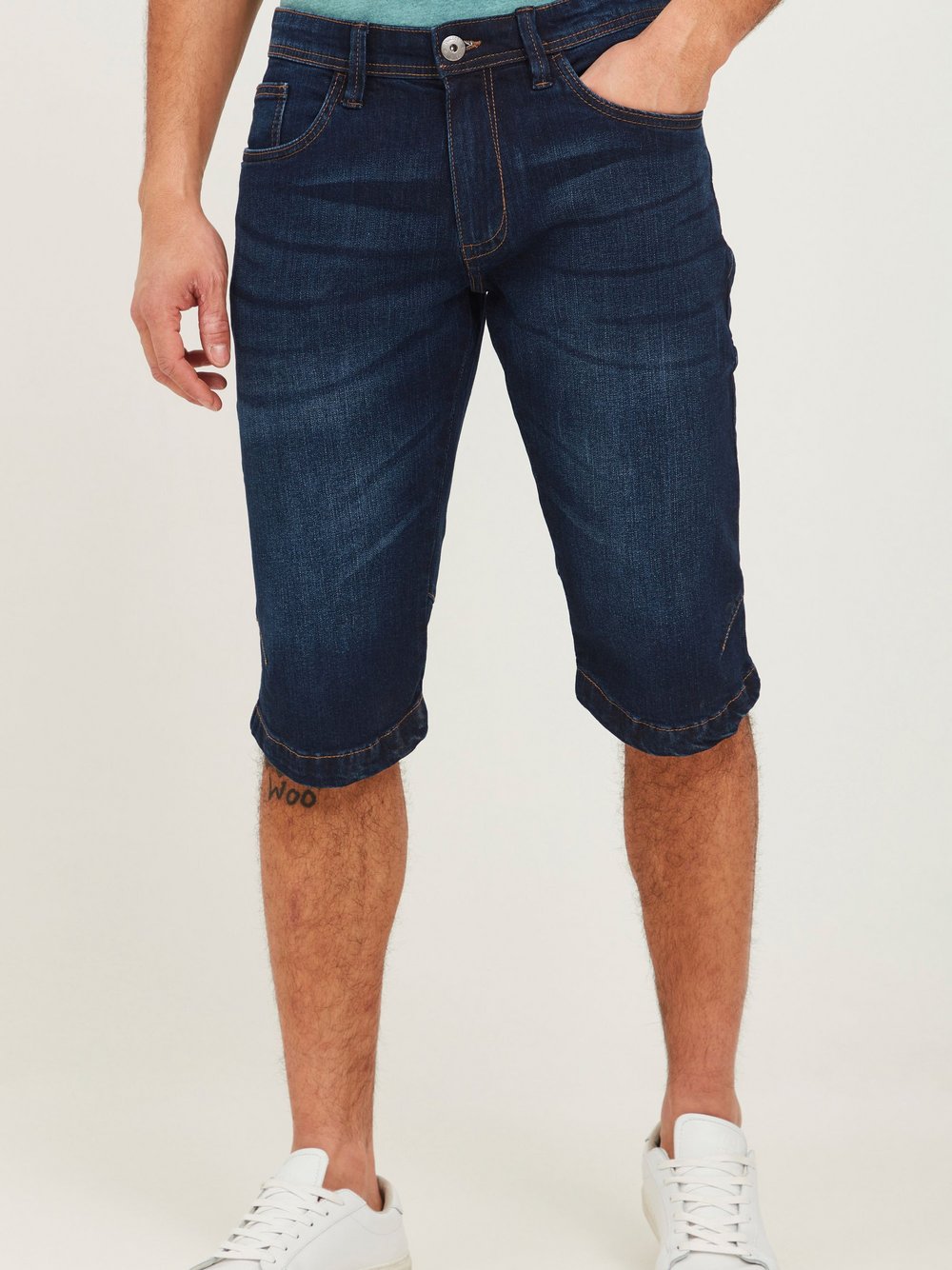 Indicode Jeansshorts Herren Baumwolle blau, S