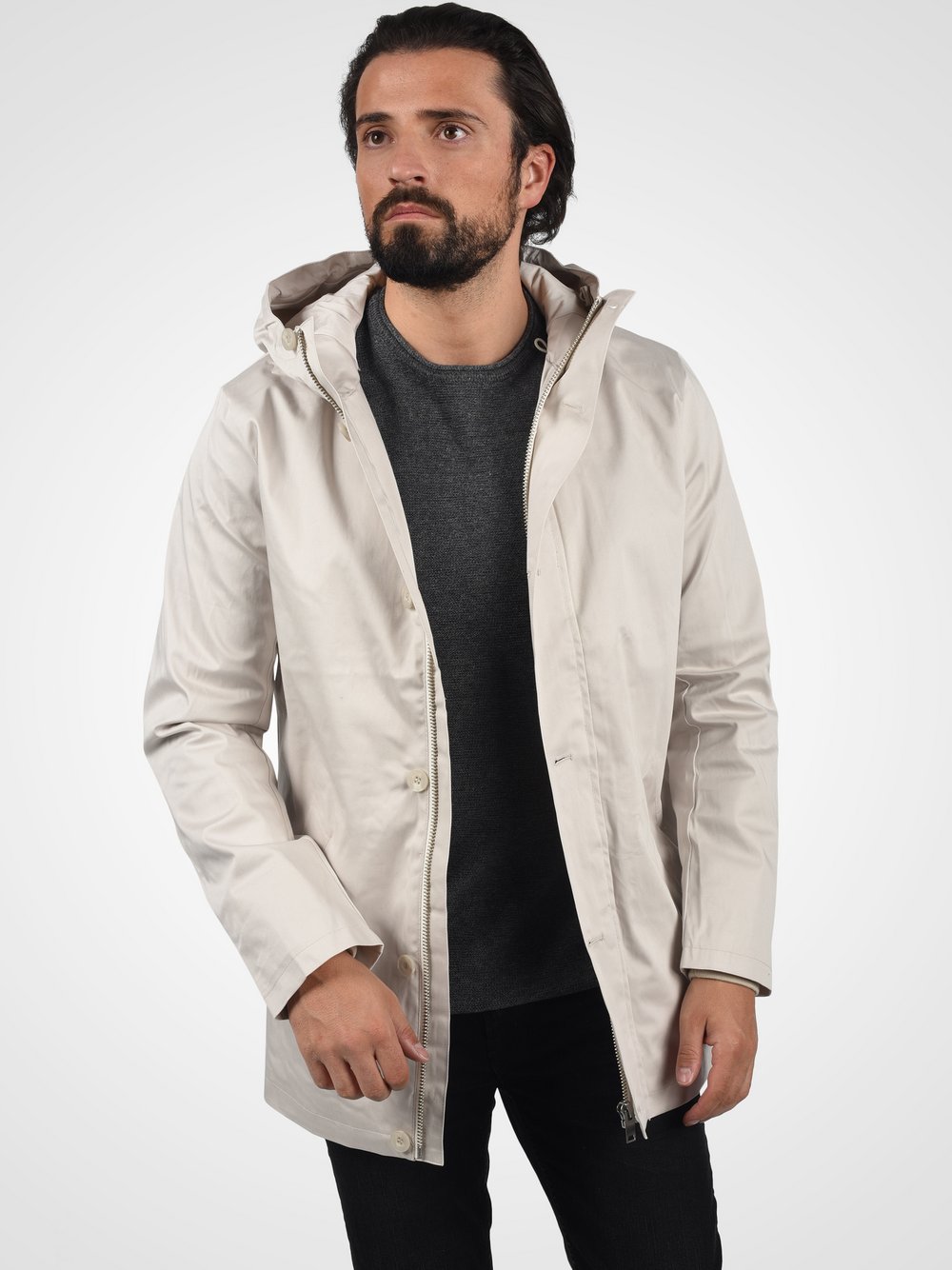 CASUAL FRIDAY Übergangsjacke Herren Baumwolle weiß, L