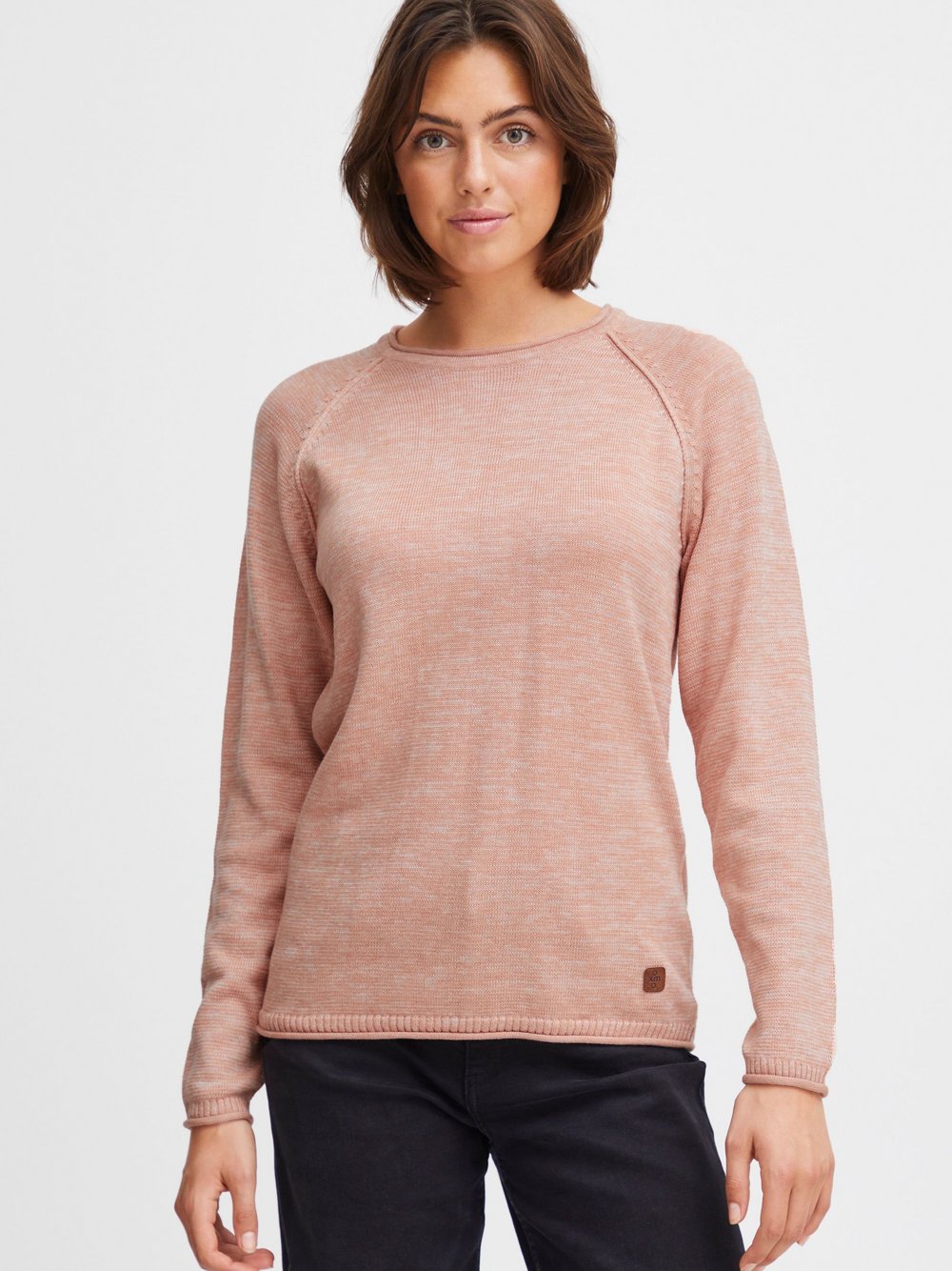 OXMO Strickpullover Damen Baumwolle rosa, L