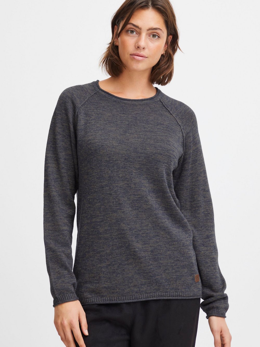 OXMO Strickpullover Damen Baumwolle blau, XS