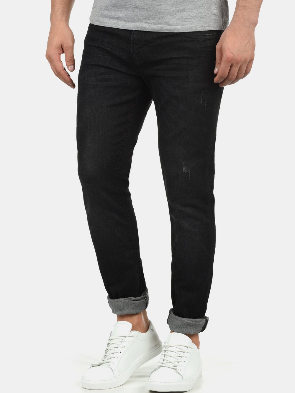 Indicode 5-Pocket-Jeans Herren Baumwolle schwarz, 36-34