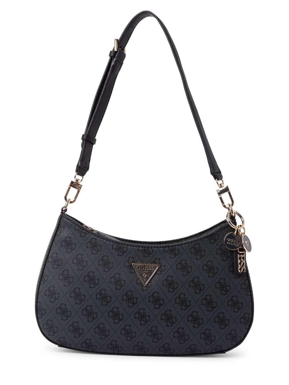GUESS Handtasche Damen Kunstleder grau gemustert, ONE SIZE