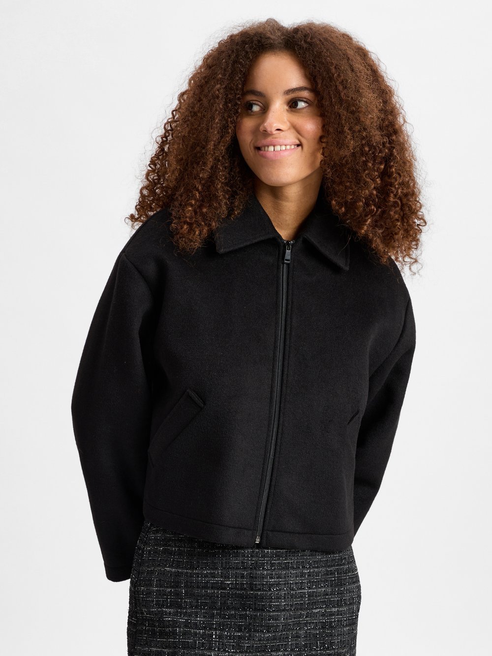 Marie Lund Wolljacke Damen schwarz, 34