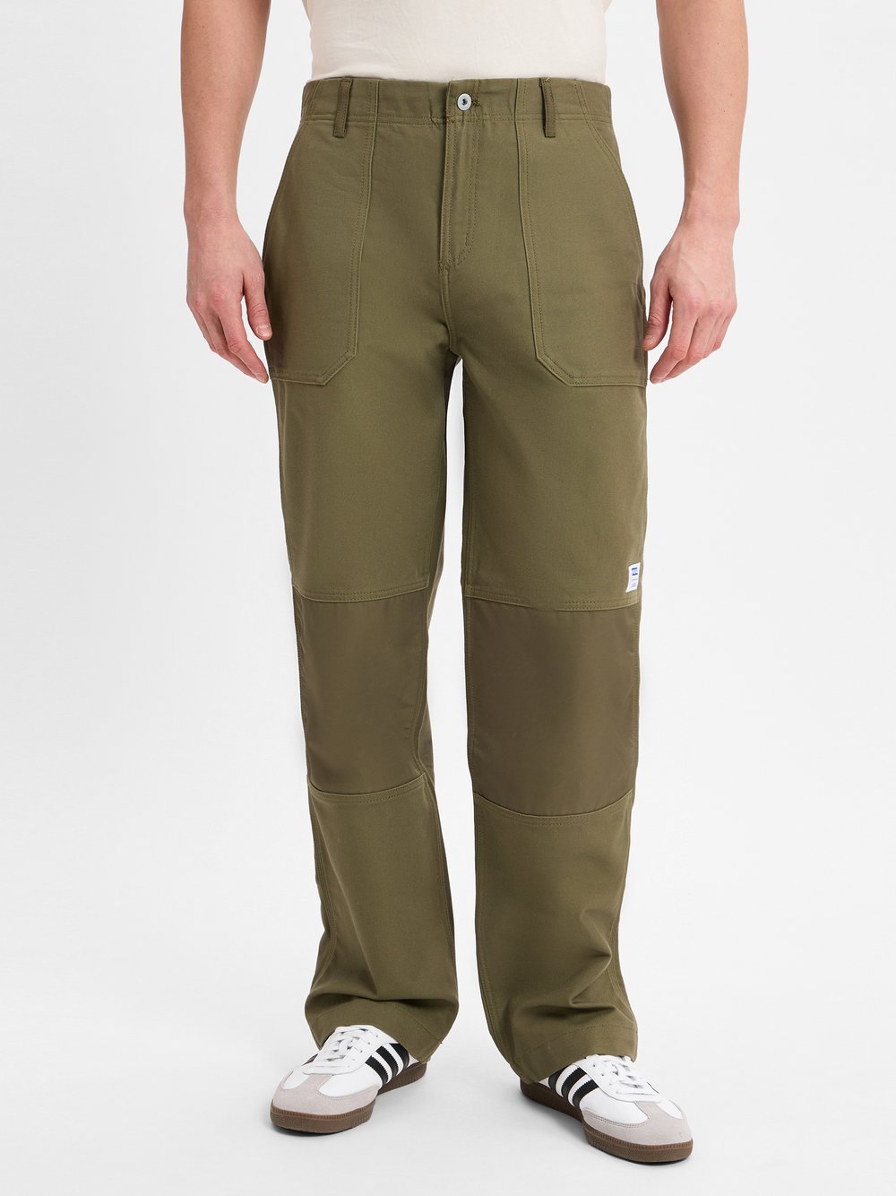 HUGO BLUE Cargohose Herren Baumwolle grün, S