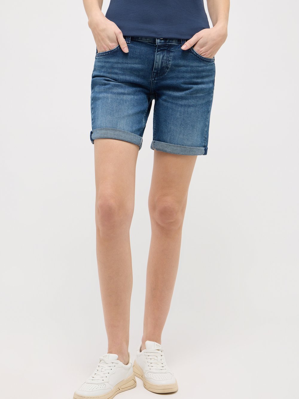 Mustang Short Damen Baumwolle blau, 29