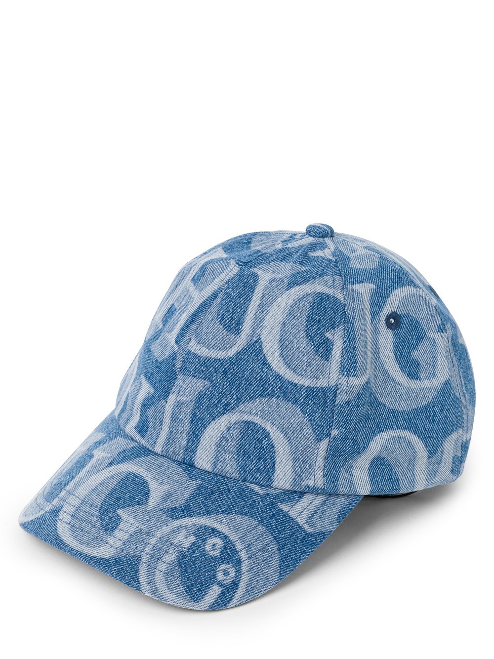 HUGO BLUE Cap Damen Baumwolle blau gemustert, ONE SIZE