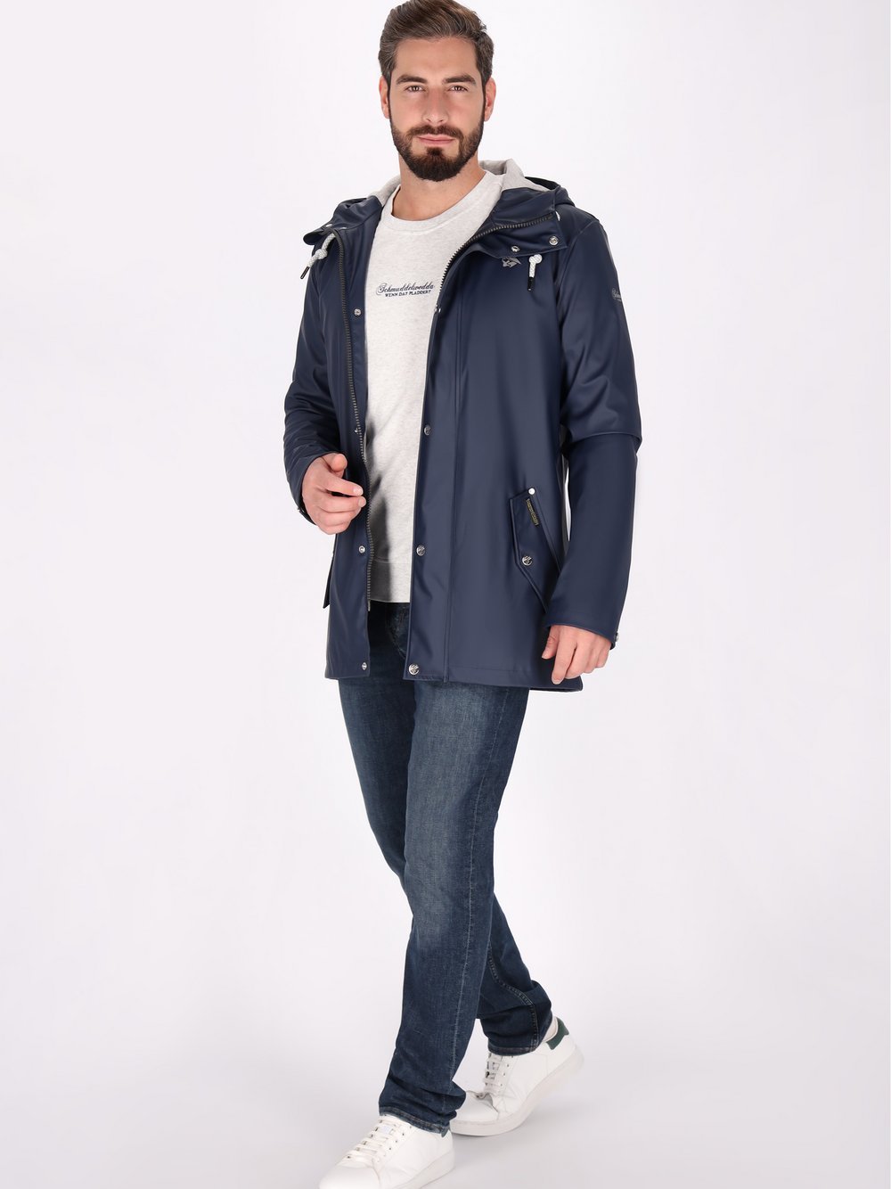 Schmuddelwedda Regenjacke Herren blau, XXL