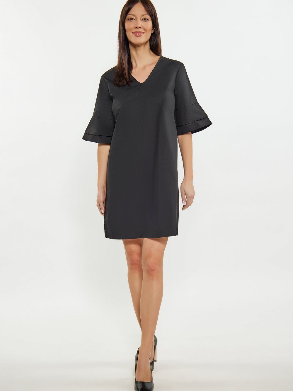 Usha Kleid Damen Baumwolle schwarz, L