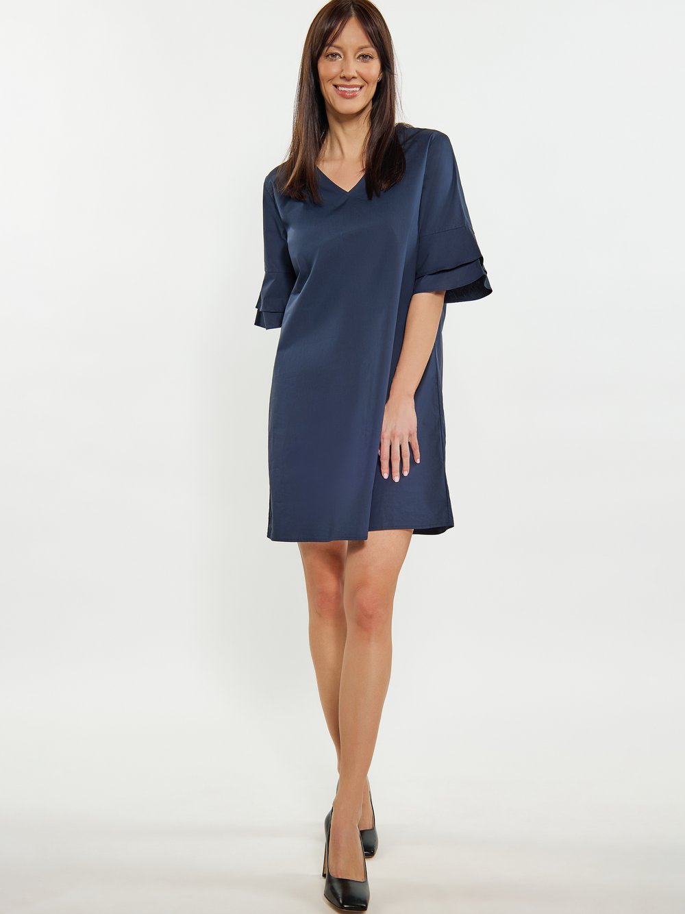 Usha Kleid Damen Baumwolle blau, S