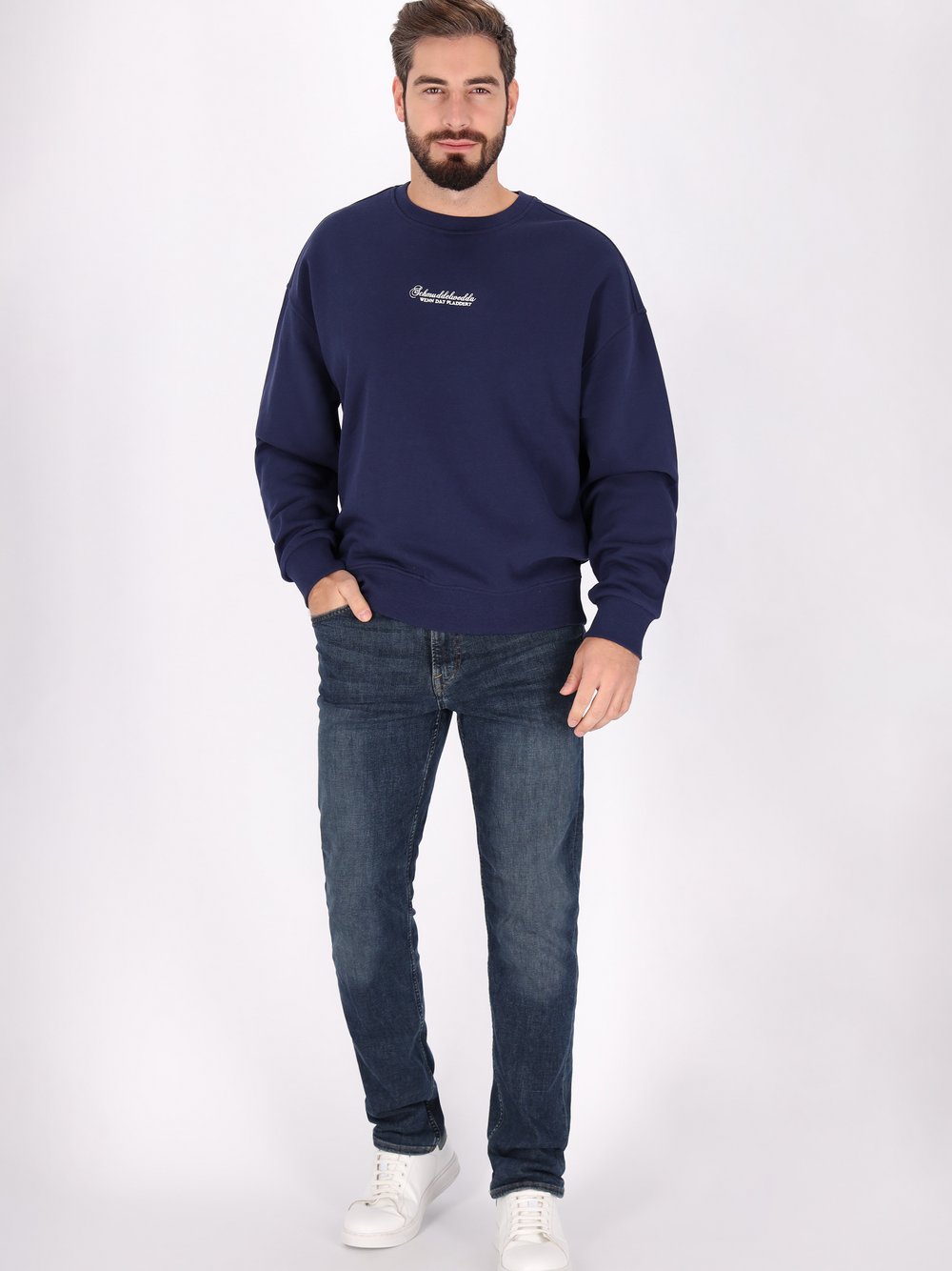 Schmuddelwedda Sweatshirt Herren Baumwolle blau, L