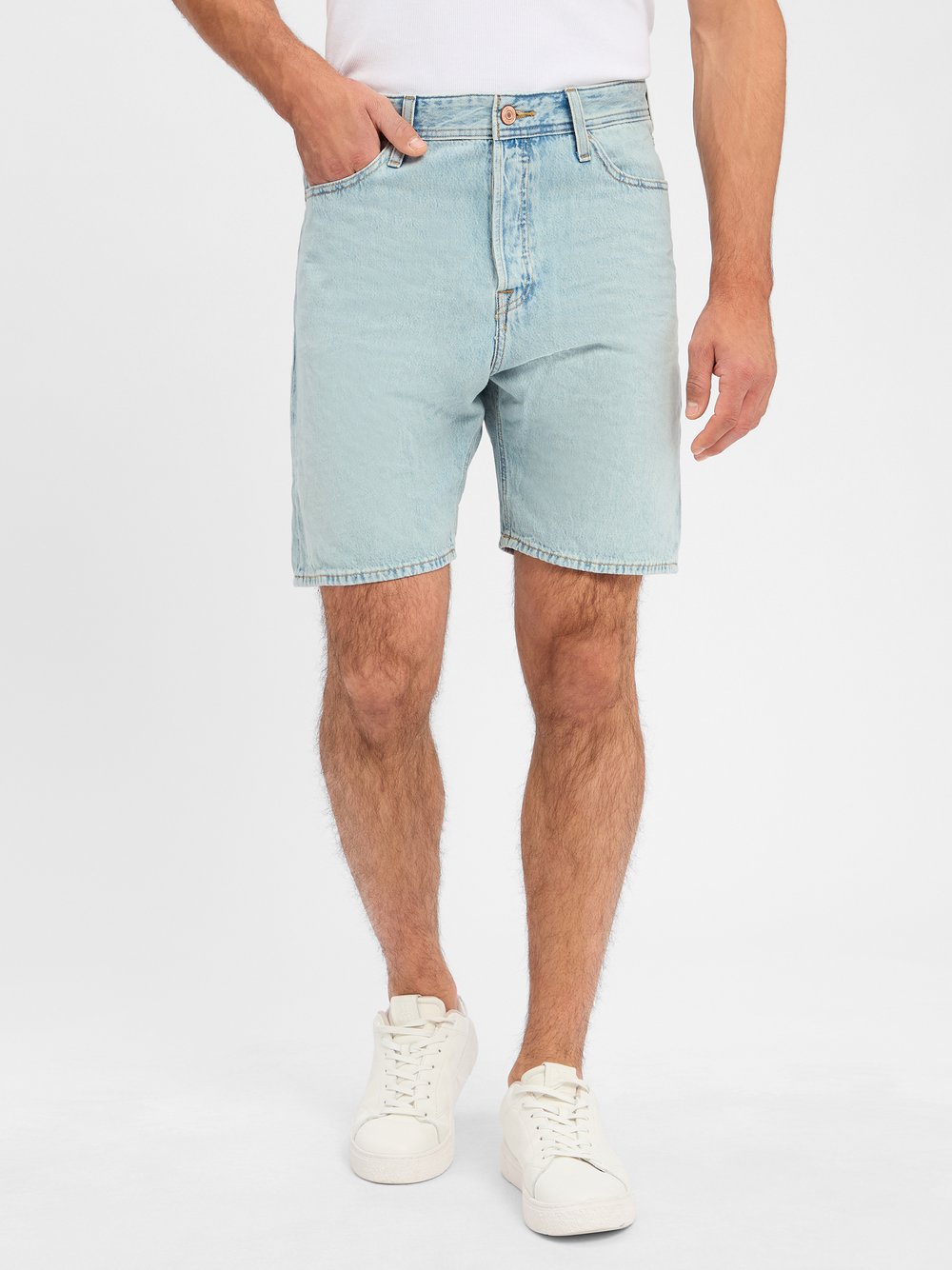 Jack & Jones Jeans Shorts Herren Baumwolle blau, L
