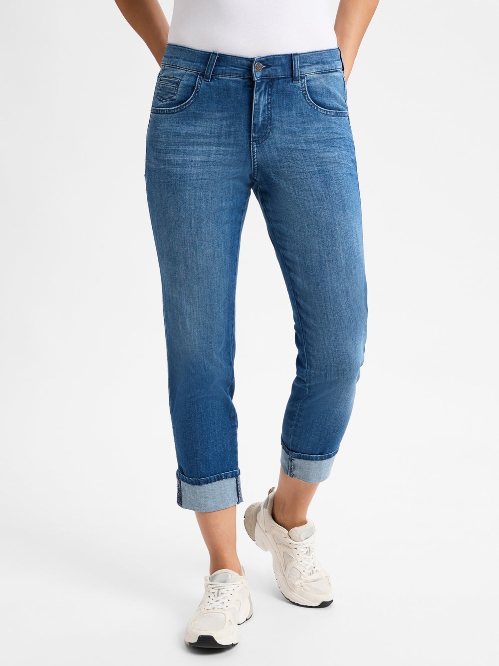 Angels Jeans Damen Baumwolle blau gemustert, 44-30