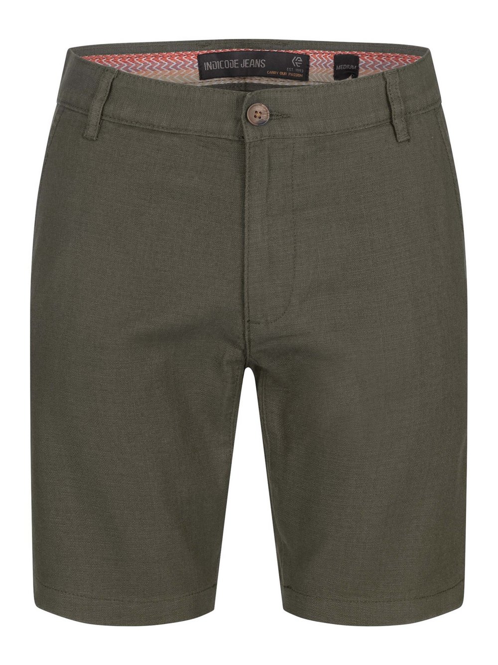 Thumbnail - Indicode Shorts  Herren Baumwolle grün, XXXL