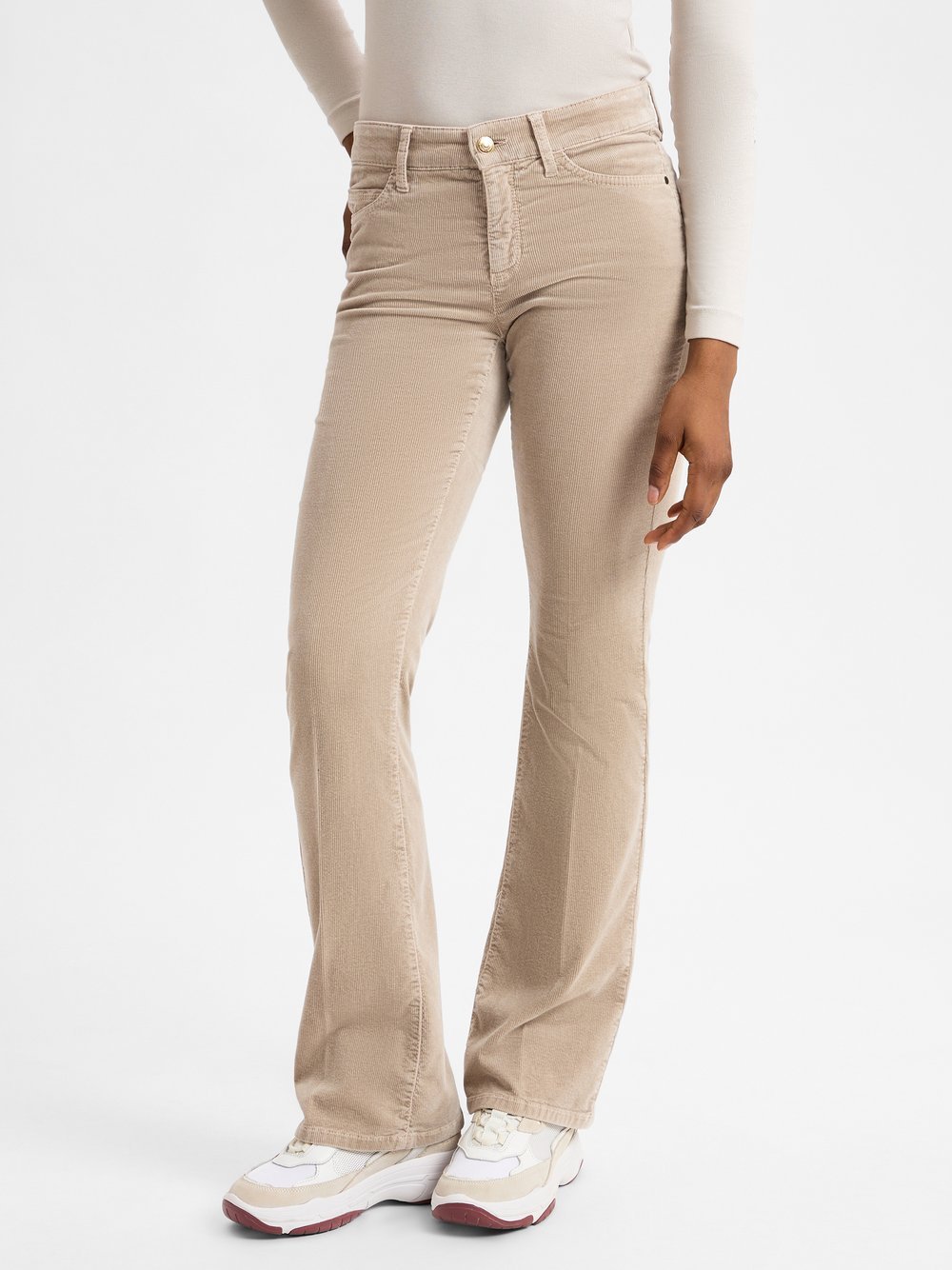 Cambio Cordhose Damen Baumwolle beige, 42