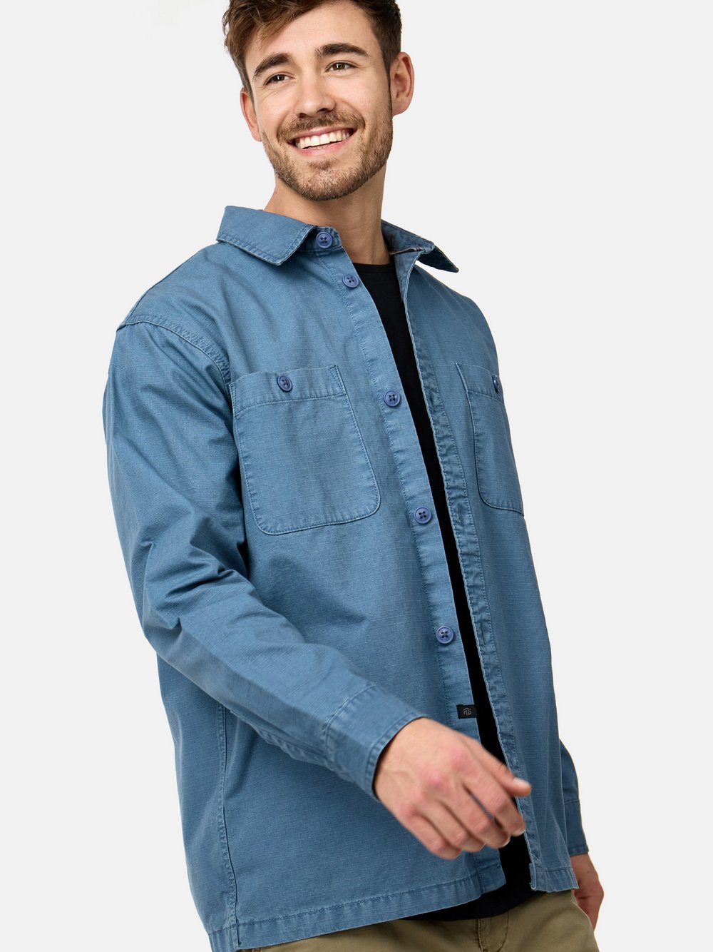 Indicode Hemd Langarm Herren Regular Fit Baumwolle blau, S