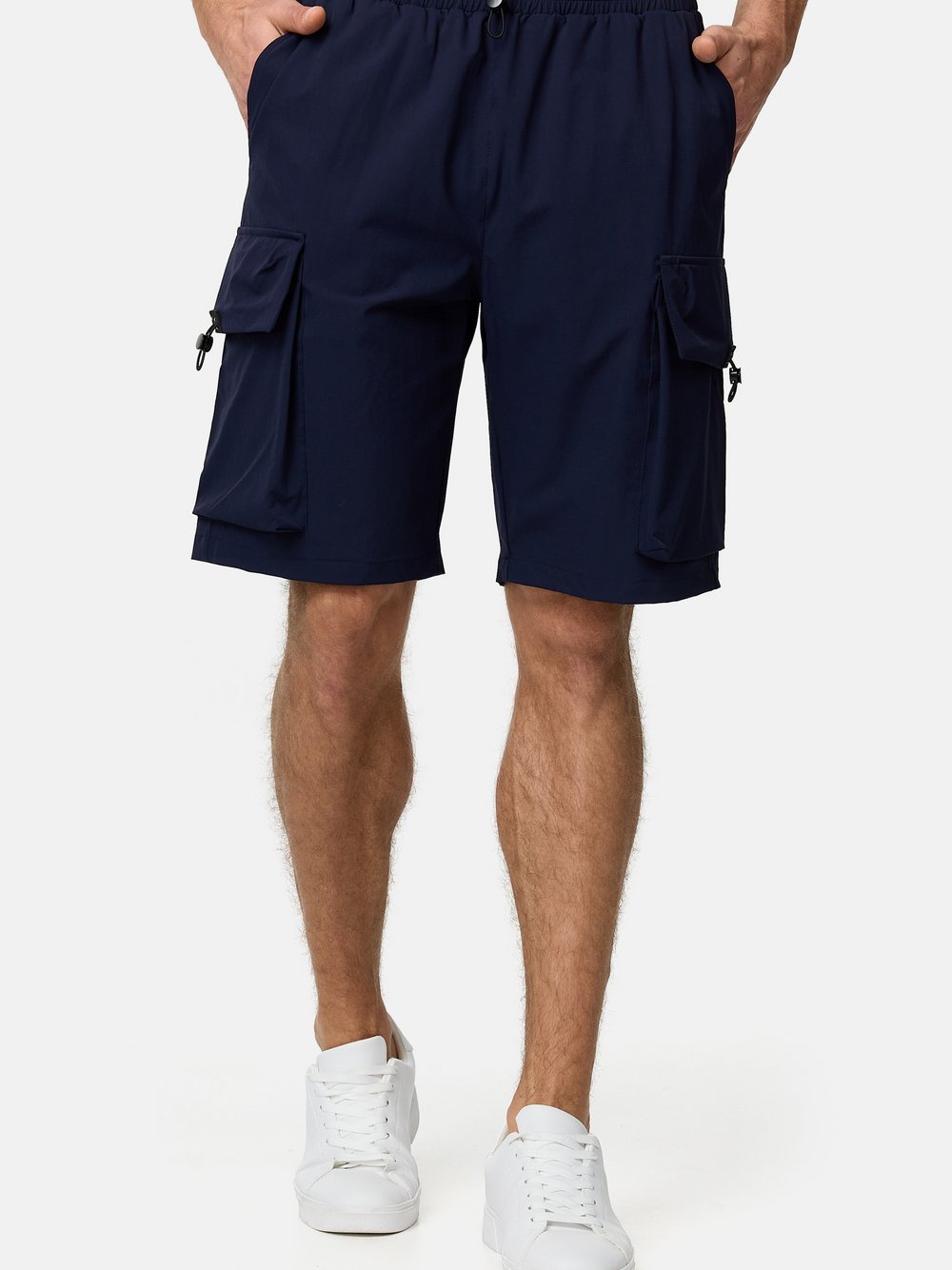 Indicode Shorts Cargo Herren Polyamid blau, M