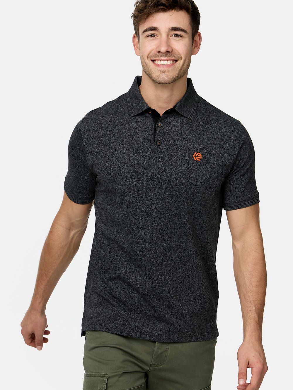 Indicode Poloshirt Herren Baumwolle schwarz, S