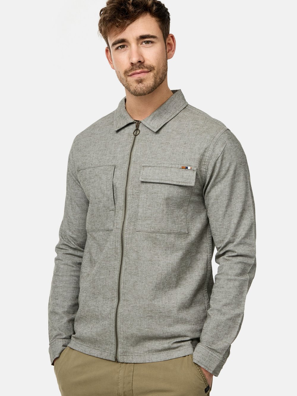 Indicode Hemd Langarm Herren Regular Fit Baumwolle grün, M