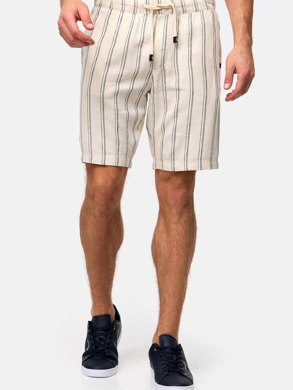 Indicode Shorts Leinen Herren Viskose weiß, XXL