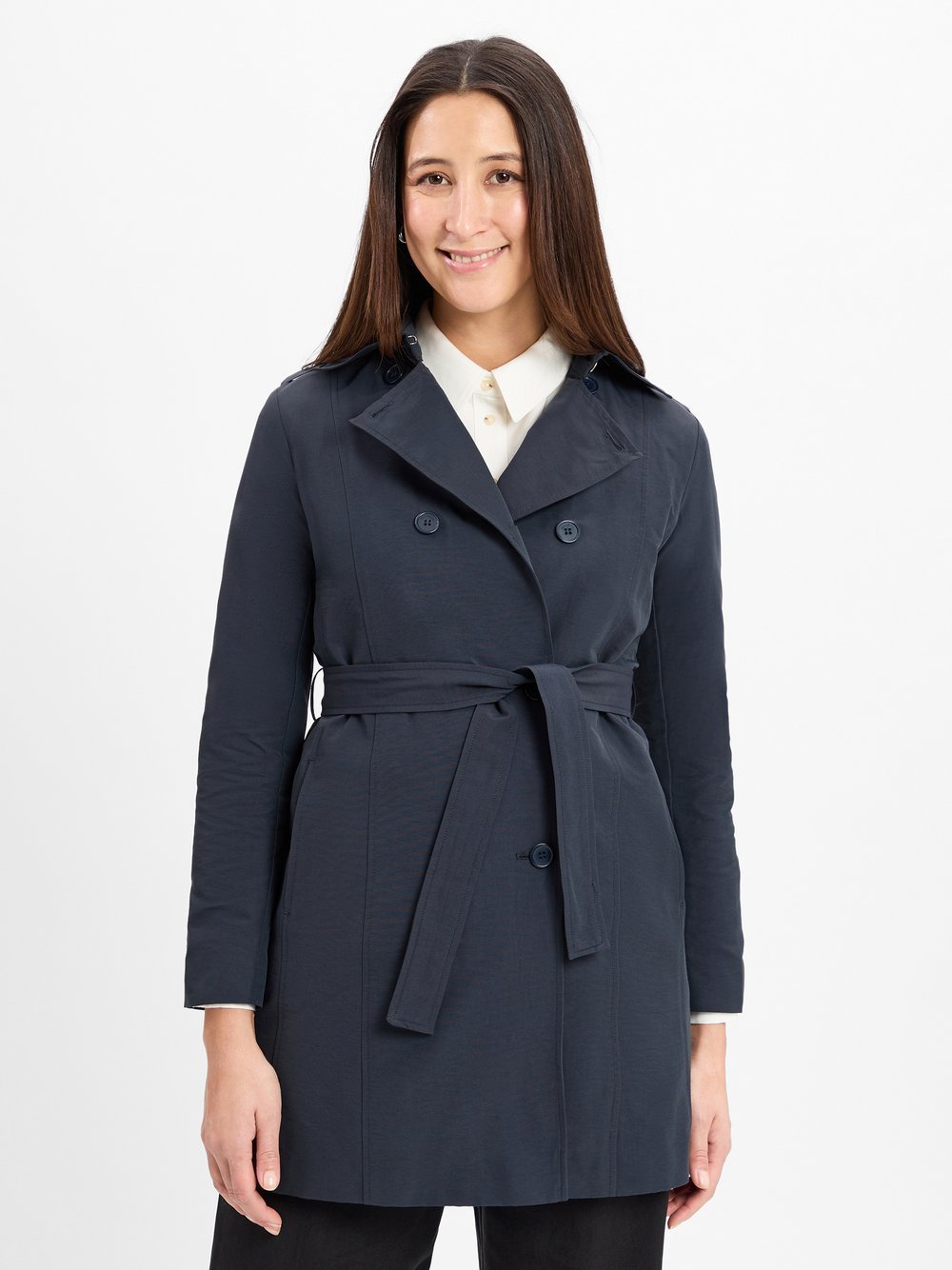 MAX&Co. Trenchcoat Damen Baumwolle blau, 40