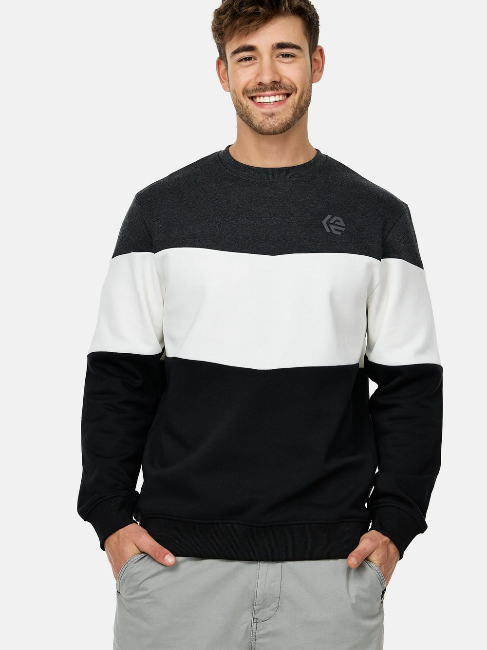 Indicode Sweatshirt Herren Baumwolle mehrfarbig, M