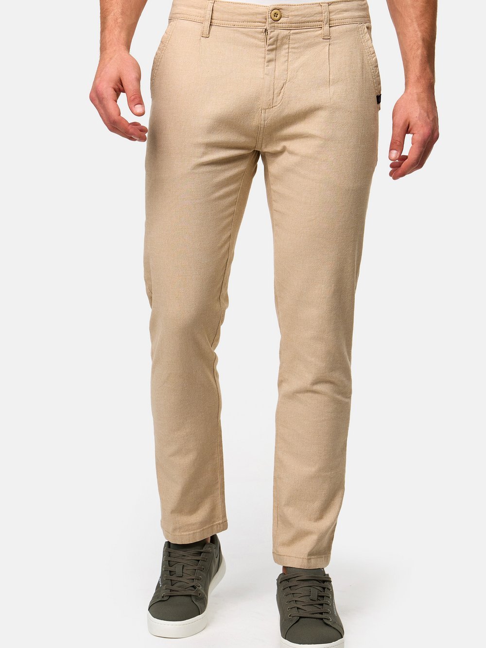 Indicode Chinohose Herren Baumwolle beige, 29-32