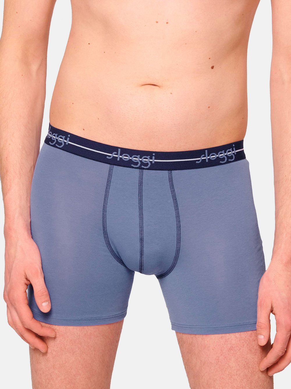 Thumbnail - sloggi Long Short Herren Baumwolle blau, XL