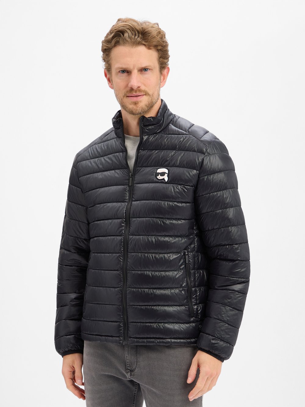 Thumbnail - KARL LAGERFELD Steppjacke Herren Polyamid schwarz, 52